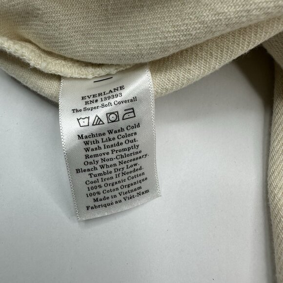 Everlane Women's ECRU The Super Soft Coverall Denim Button Up 0/C35/W36/L26.5 - Picture 11 of 13